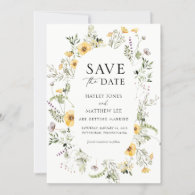 Delicate Wildflower Save the Date Invitation