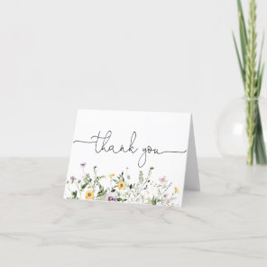 Delicate Wildflower Thank You Card