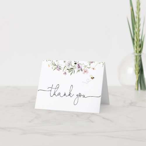 Delicate Wildflower Thank You Card