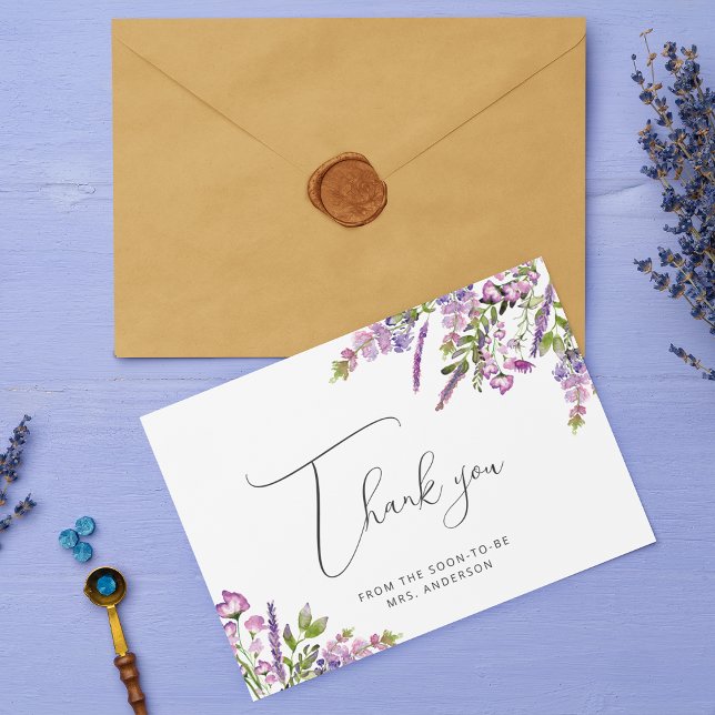 Delicate Wildflower Thank You Card (Creator Uploaded)