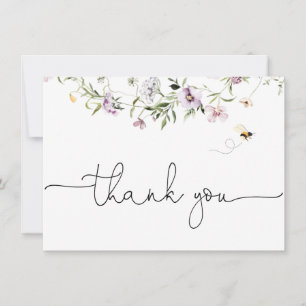 Delicate Wildflower Thank You Card