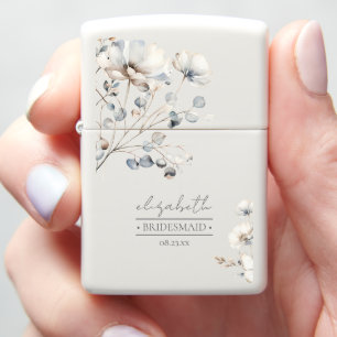 Delicate Wildflower Watercolor Bridesmaid ID1102 Zippo Lighter