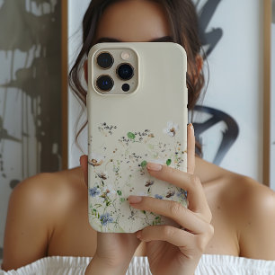 Delicate Wildflower Watercolor Floral iPhone 15 Pro Case