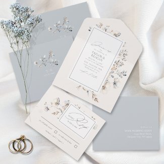 Delicate Wildflower Watercolor Wedding ID1102