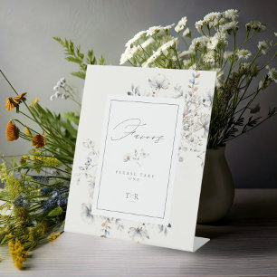 Delicate Wildflower Wedding Favors ID1102 Pedestal Sign