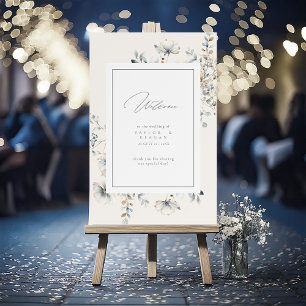 Delicate Wildflower Wedding Welcome ID1102 Foam Board