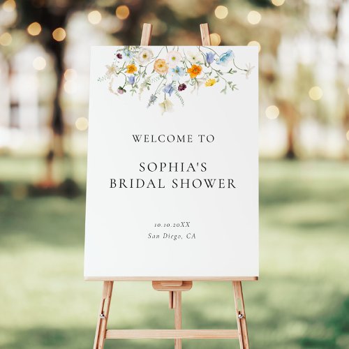 Delicate Wildflower Welcome Sign