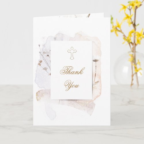 delicate wildflowers Baptism thank you for coming