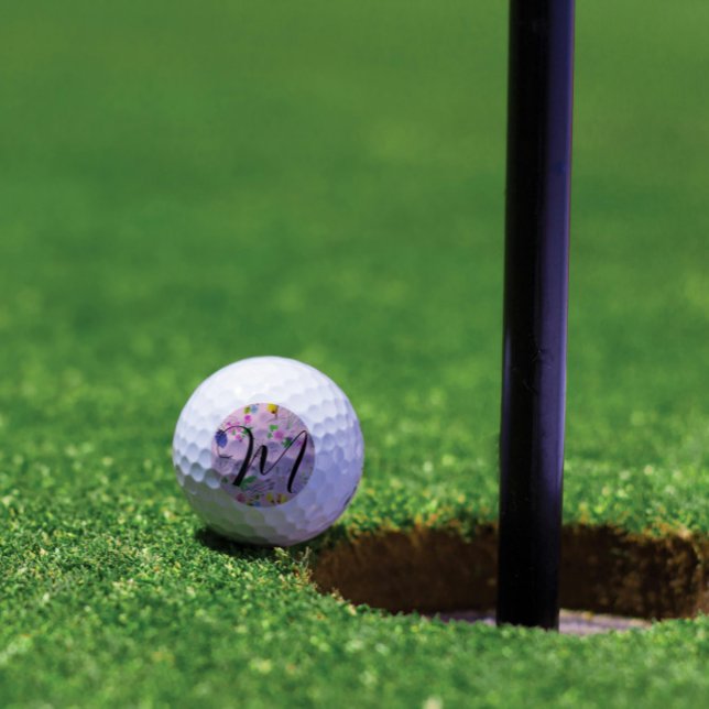 Delicate wildflowers in pink. Custom Golf Balls (Creator Uploaded)