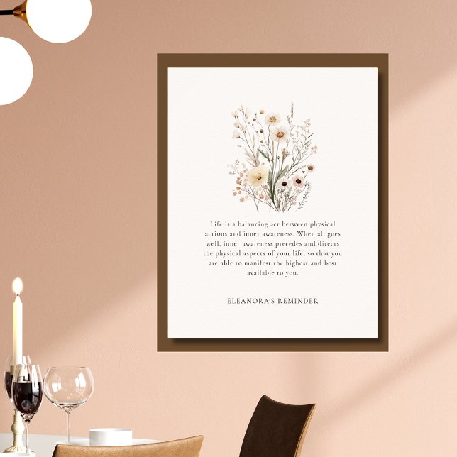 Delicate Wildflowers Motivational Quote Poster (Delicate Wildflowers Motivational Quote Poster)