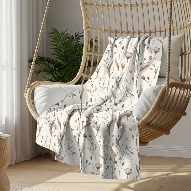 Delicate Wildflowers  Sherpa Blanket (Creator Uploaded)