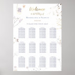 Delicate Wildflowers Wedding Seating Chart at Zazzle