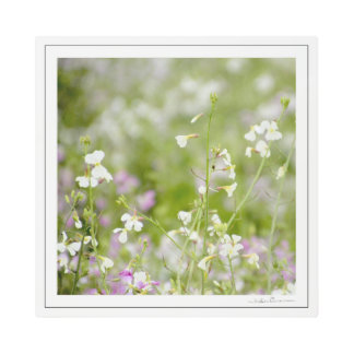 Delicate Wildflowers, white & lavender by Sidharta Metal Print