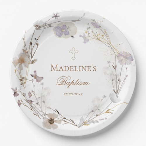 delicate wildflowers wreath Baptism 