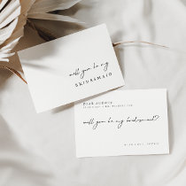 Delicate Will You Be My Bridesmaid Proposal Card