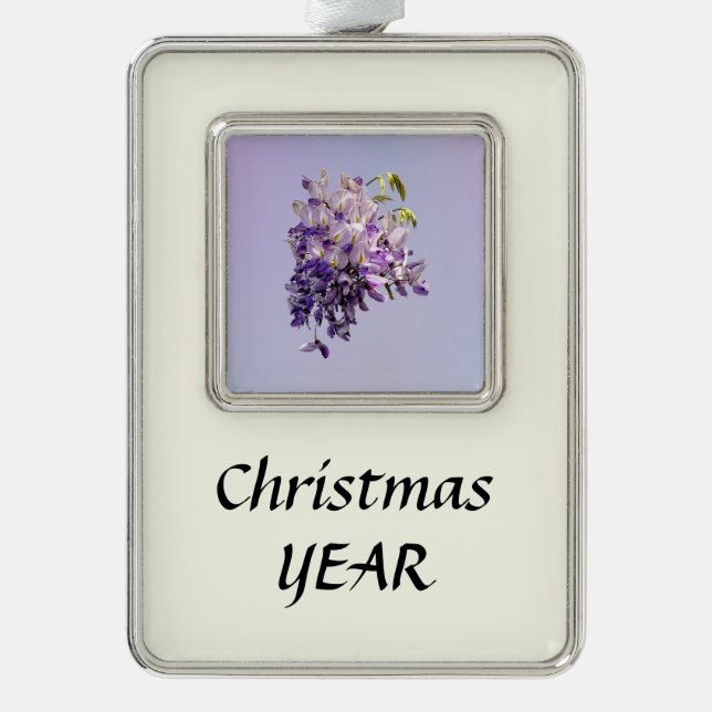 Delicate Wisteria Christmas Ornament (Front)