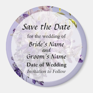 Delicate Wisteria Save the Date Magnet