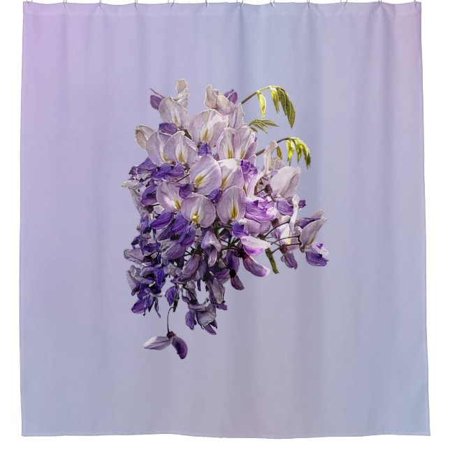 Delicate Wisteria Shower Curtain (Front)