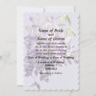 Delicate Wisteria Wedding Products Invitation