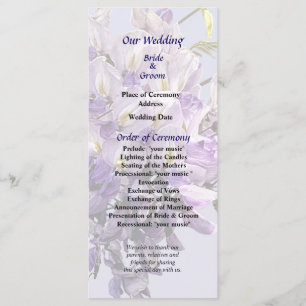 Delicate Wisteria Wedding Program