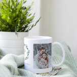 Delicate Wreath Greenery Custom Monogram Photo Mug<br><div class="desc">Personalize this mug with your text and photo(s) to create a one-of-a-kind gift! Editable to any color of your choice. Designed by Berry Berry Sweet,  Modern Stationery and Personalized Gifts. Visit our website at www.berryberrysweet.com to see our full product lines.</div>