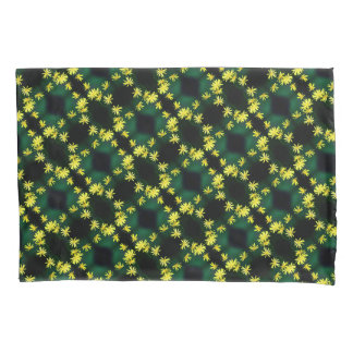 Delicate Yellow Daisy Wildflowers Abstract Pattern Pillow Case