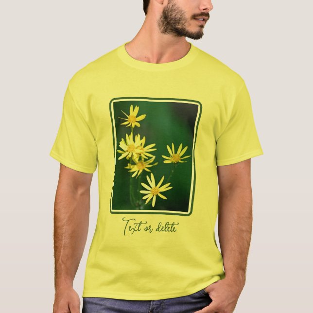 Delicate Yellow Daisy Wildflowers Personalized T-Shirt (Front)