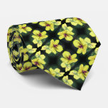 Delicate Yellow Wildflower Abstract Art Pattern   Neck Tie at Zazzle