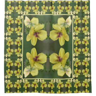 Delicate Yellow Wildflower Art Shower Curtain