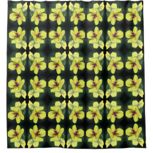 Delicate Yellow Wildflower Floral Art Pattern Shower Curtain
