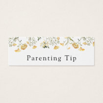Delicate Yellow Wildflower Parenting Tip Card