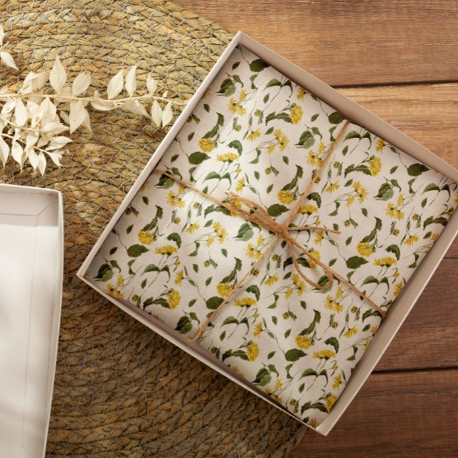 Delicate yellow wildflowers wrapping paper (Creator Uploaded)
