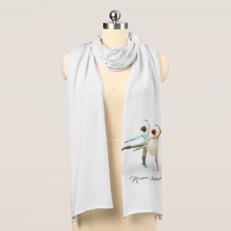 Ballet artwork: Delicately Painted Dancers - Romeo and Juliet Scarf