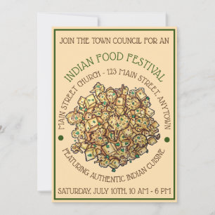 Delicious Aloo Gobi Indian Food Cauliflower Curry Invitation