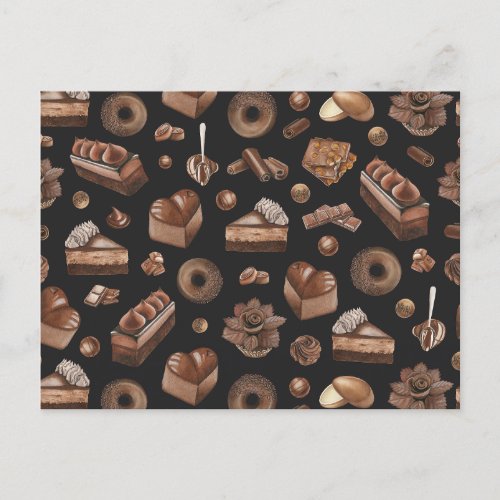 Delicious Assortment of Chocolate Treats Postcard