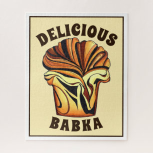 Delicious Babka Chocolate Bread Loaf Jewish Bakery Jigsaw Puzzle