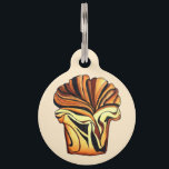 Delicious Babka Chocolate Bread Loaf Jewish Bakery Pet ID Tag<br><div class="desc">Design features an original illustration of a slice of chocolate babka bread, a sweet braided bread popular in Israel, Poland, Ukraine, and Eastern Europe, as well as in American Jewish cuisine. A loaf of babka is a classic bakery staple! Ideal for your favorite foodie. This braided babka slice design is...</div>