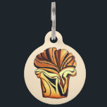 Delicious Babka Chocolate Bread Loaf Jewish Bakery Pet ID Tag<br><div class="desc">Design features an original illustration of a slice of chocolate babka bread, a sweet braided bread popular in Israel, Poland, Ukraine, and Eastern Europe, as well as in American Jewish cuisine. A loaf of babka is a classic bakery staple! Ideal for your favorite foodie. This braided babka slice design is...</div>