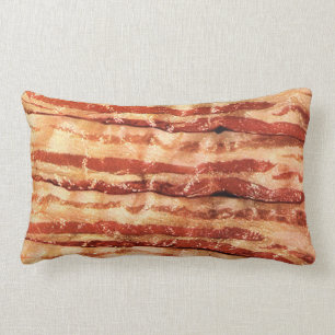 Delicious BACON rectangle throw pillow