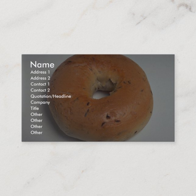 Delicious Bagel Business Card (Front)