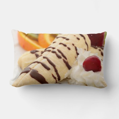 Delicious Banana Dessert Lumbar Pillow