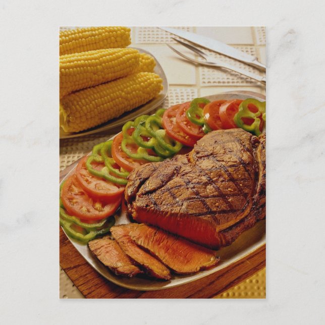 Delicious Beef roast with corn Postcard (Front)