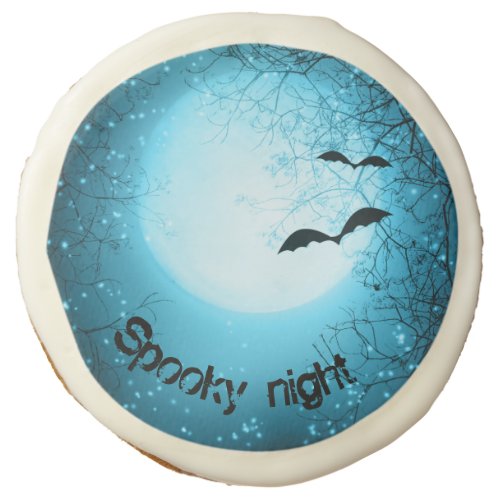 Delicious blue aesthetic Halloween night Moon bats Sugar Cookie