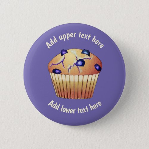 Delicious Blueberry Muffin on Purple _ Your Text Button