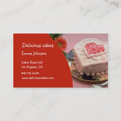 Customizable Delicious Cakes Business Cards