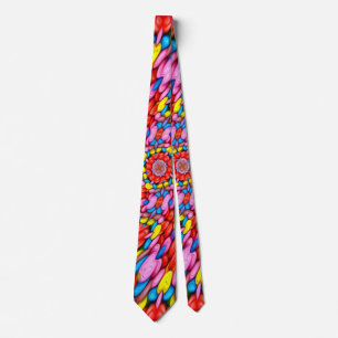 Delicious candy flower pattern neck tie