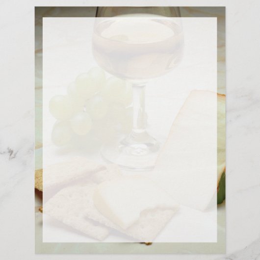 Delicious Cheese, crackers and wine glass (Front)