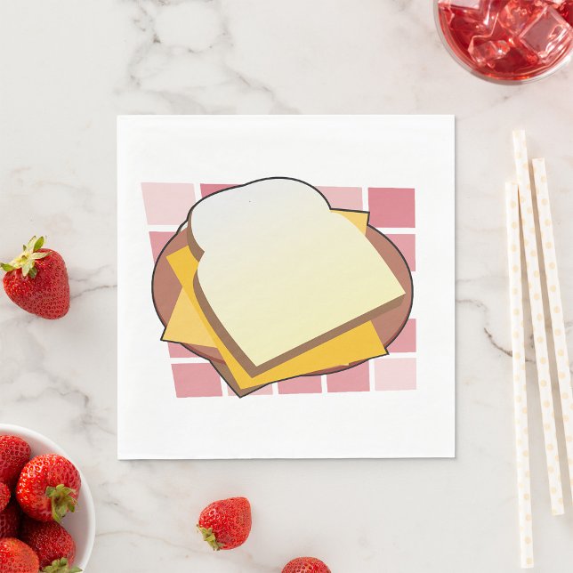 Delicious Cheese Sandwich Fun Food  Napkins (Creator Uploaded)
