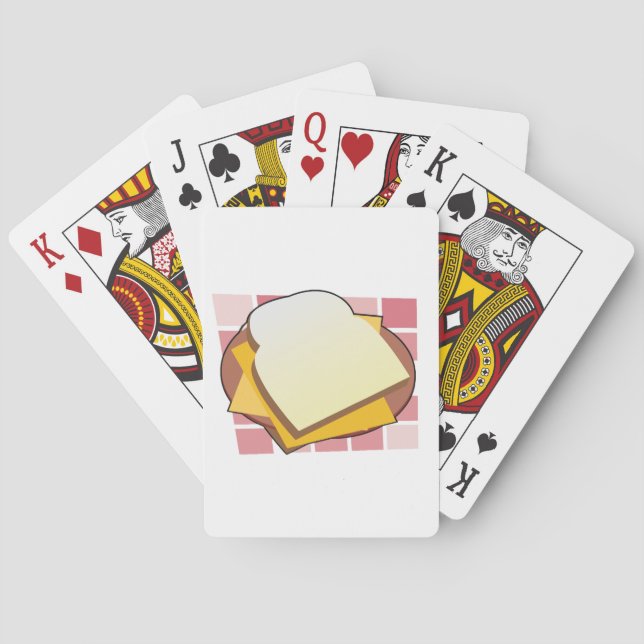 Delicious Cheese Sandwich Fun Food  Poker Cards (Back)