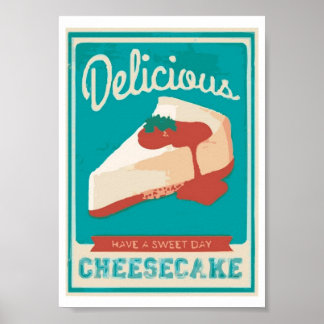 Delicious Cheesecake Poster